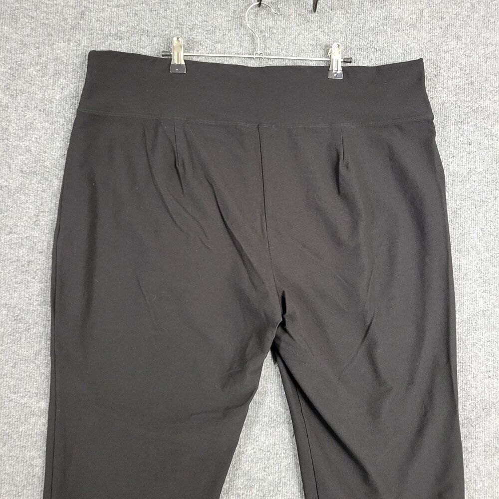 EILEEN FISHER Black Crepe High Rise Tapered Crop Stretch Pull On Pants SIZE 1X - Picture 4 of 9
